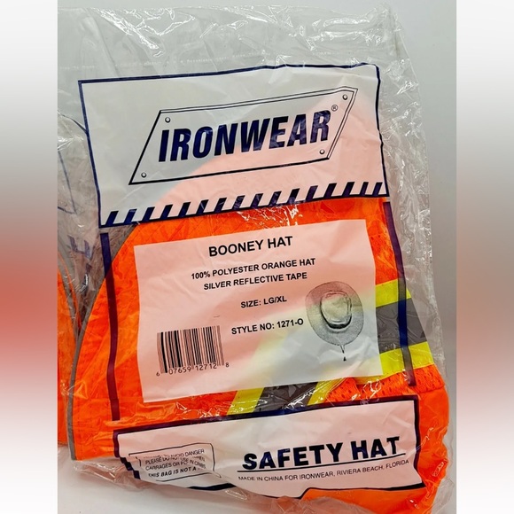 💜 Safety Booney Boonie Orange Hat, Hi Viz Reflective Tape Hunting Fishing Work - Picture 5 of 7